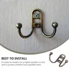 5 Pcs Double Hook Coat Hooks for Wall Key Clothes Hanging Rack Hangers