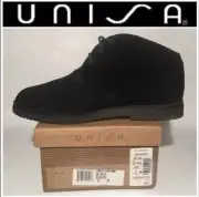 Great Deal!! - UNISA - Black Genuine Suede / Lace Up Boots (brand NEW ) Size 6