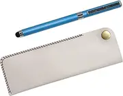 Horizontal Hook Pen Case White Smartphone Touch Metal Cap Ballpoint Pen Extra Set, Blue, Pack of 2, T23-NK01W-QSJW700-L-2