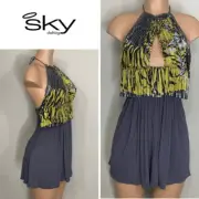 New. SKY chain mail animal print mini dress. Normally $268