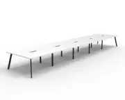 New RapidLine Eternity 10 Person Desk 7500mm (1500mm per person) Double Sided Me