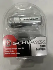 SCHWINN 3-Led Head Light Flashing Strobe (SW75348) NEW! SEALED!