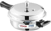 Vinod Platinum Triply Stainless Steel Pressure Pan, Junior Size Ideal for 3-4 People (Induction Friendly)