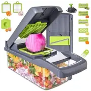 Vegetable Chopper Slicer 13-in-1 with Spice Chopper Set 7 Blades Veggie Dicer...