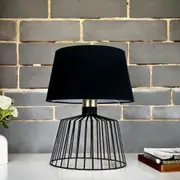 Ashley Cage Table Lamp Large in Black