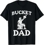 [HBDBJRWB] Bucket Dad Softball Dad Baseball Funny Fathers Coach T-Shirt