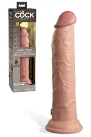 Pipedream King Cock Elite Dual Density Vibrating 9" Silicone Dildo
