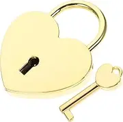 ANDRESLAD Rustproof Small Locks Heart Padlock for Luggage Suitcase Locks with Key