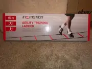 IN-MOTION AGILITY TRAINING LADDER 15" FLAT-RUNG, WITH CARRYING BAG, NEW