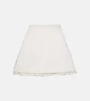[Clio Peppiatt] Clio Peppiatt Camelia embellished miniskirt UK 10 white