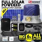 KENNER Full Solar Sliding Gate Motor/Opener 4/5/6/7m Rack 6x Remote Keypad AU