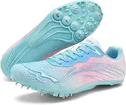 [cungel] New Upgrade Track and Field Shoes for Men Women Girls Boys 8 Spikes Sneakers Outdoor Professional Running Nail Spikes Shoes Sprint Racing Running Jumping Shoes Boys Grils