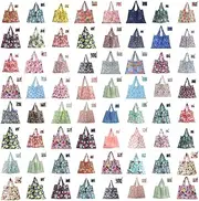 [AUKO] 6Pcs Reusable Extra Large Grocery Bags, Foldable Washable Shopping Totes Bags with Handles,Heavy Duty Up to 20Kg Cute Groceries Bags Beach Bags, Packable Cloth Grocery