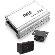 Pyle PLMRC500X1 1000W MonoBlock Class D Marine Amp, Wireless Receiver Remote