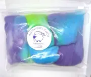 Alexandra's Crafts Hand Dyed Roving Wool Fiber 1 oz Micro Merino Atlantis