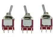 SALECOM 3X DPDT 6 Pin 2 Position on on Guitar Mini Toggle Switch Car/Boat Switch