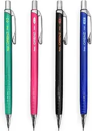 Pentel Orenz Mechanical Pencils - 0.2/0.3/0.5/0.7mm - Assorted Barrel Colours - Pack of 4