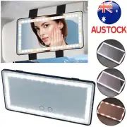 Car Mirror Sun Visor LED Makeup Cosmetic Vanity Mirrors Set 3 Light Touch Screen