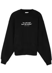 Off-white Slogan Printed Cotton Sweatshirt - Black And White - Xxs (UK4 / Xxs) XXS (UK4 / XXS)