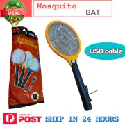 Electric Bug Zapper Racket Fly Swatter Mosquito Killer Insects Bat Battery AU