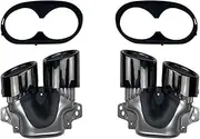 Compatible For Mercedes-Benz A-Class W177 A35 C118 CLA35 X247 GLB35 A45S Car Accessories Rear Dual Exhaust Muffler End Tip End Tip(Black)