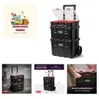 Stack-n-Roll Modular Tools Organizer for Garage Storage and DIY, 3 Piece Resi...