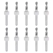 1/8" Shank 3.175mm Tungsten Carbide CNC Engraving Micro PCB Drill Bits Set 10pcs
