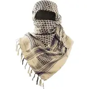 Luxns Military Shemagh Tactical Desert Scarf / 100% Cotton Keffiyeh Scarf Wra...