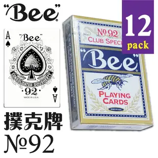 【BEE】美國原廠直送 專業撲克牌 No.92 Club Special(藍) 12副入 橋牌協會指 (6.2折)