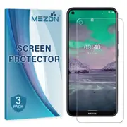 [3 Pack] Nokia 3.4 Anti-Glare Matte Screen Protector Film by MEZON – Case Friendly, Shock Absorption (Nokia 3.4, Matte)