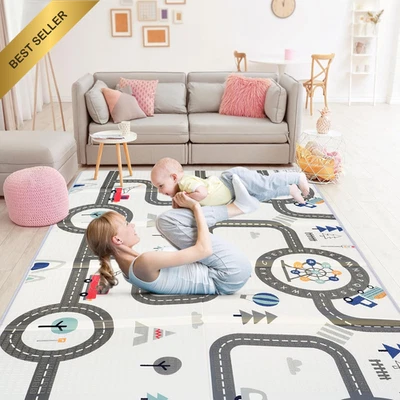 Extra Large 200x150cm Foldable Reversible Baby Play Mat
