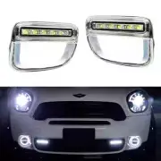 White Amber Switchback 10-16 MINI Countryman LED DRL Front Bumper Lights Markers