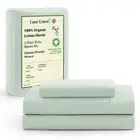 100% Organic Cotton Twin Bed Sheet Set, 3 Pc Twin Size Bed Sheets, Soft & Bre...