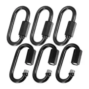 6-Pack Chain Quick Links, M5 Electroplated Iron 1.92 Inch Heavy Connector Link