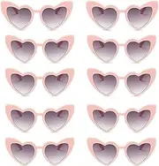 [JRGTDS] Heart Sunglasses,10 Pack gradient Color Vintage Heart Sunglasses for Women Retro Party Favors Eyewear Multiple Choice