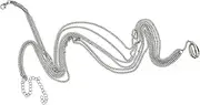 [WOFASHPURET] Chic and Elegant Body Chain Silver Waist Chain Stone Fashion Jewelry for Lady Women