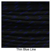 Thin Blue Line Paracord 50 Foot 550 lb 7 Strand Camping Survival Kit Rope