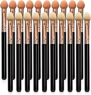 UorPoto Eyeshadow Applicators Double Sided Sponge Tip Foam Reusable，20Pcs Professional Organic Long Handle Washable Makeup Eye Shadow Brush Set