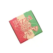 10x Pizza Box 9" "Pizza" Print Kraft Brown Takeaway Food Packaging Cookie Boxes