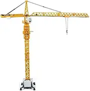 Tipmant Large Size Alloy Die-cast Model Toy Tower Slewing Crane Truck Vehicle Miniature Car 1:50 Kids
