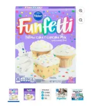 Pillsbury Funfetti Yellow Cake Mix with Candy Bits, 15.25 Oz Box