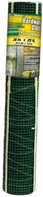 YARDGARD Hardware Cloth 1/2 Inch Mesh 36 Inch X 25 Foot 19 Gauge Green Vinyl