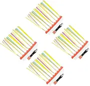 BESPORTBLE 4 Sets Bicycle Flag Pole Outdoor Safety Flag Wavy Design Universal Fit for Ages for Outdoor Activities