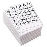 60Pcs Disposable Table Games Cards Bingos Paper Game Cards Tabletop Game