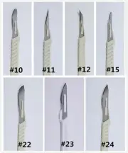 10Pc Sterile Surgical Blades with Scalpel Knife Handle Medical Dental DIY Tools