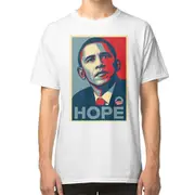 RockShark Barack Obama Hope Poster T-shirt white L