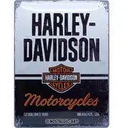 Harley Davidson Motorcycles Sign Embossed 30x40cm