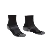 Bridgedale Hike Lightweight Merino Performance 3/4 Crew Mens Hiking Socks - Black/Silver - L