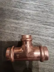 FNW 77402, 3/4" x 3/4" x 1/2" ProPress Copper Reducing Tee