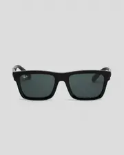 [Ray-Ban] Ray-Ban Men's Warren Sunglasses in Black/Green One Size Black/Green